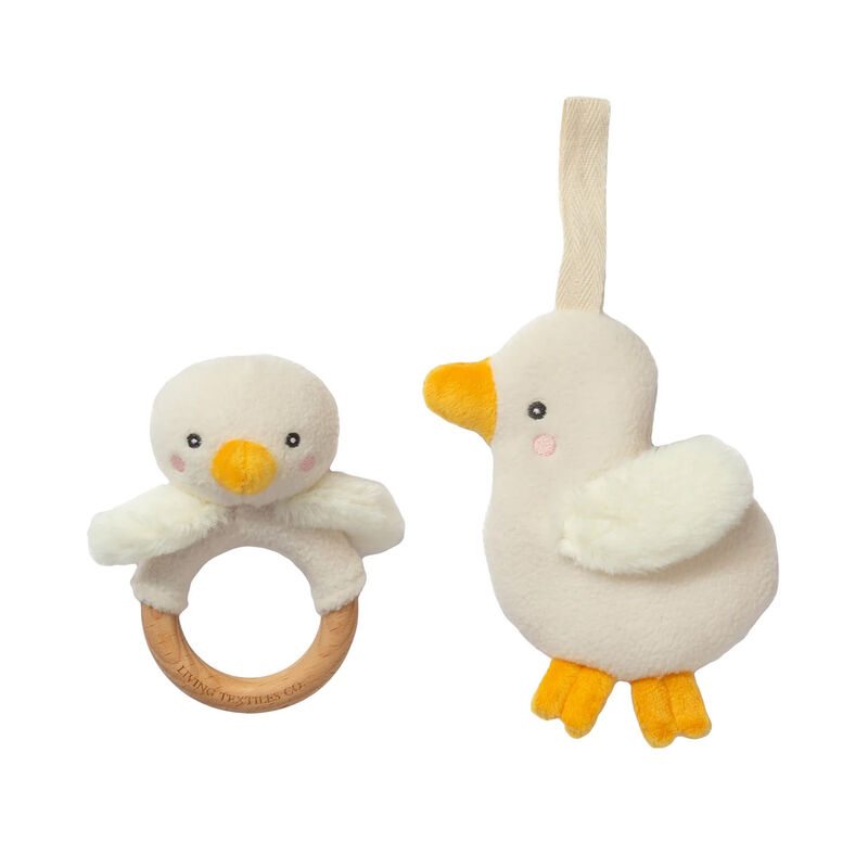 Living Textiles Ring Rattle & Dummy Chain Gift Set image number 0